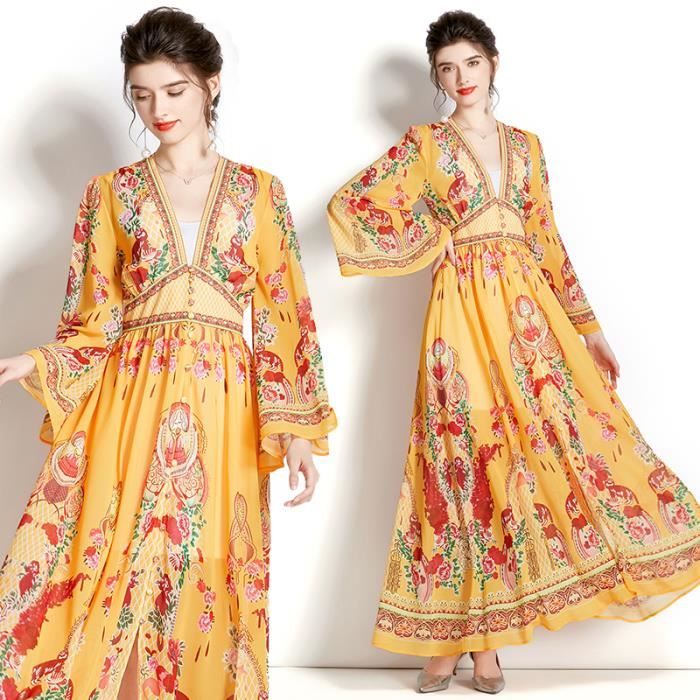 DESIGN - Robe Courte à Manches Longues Et Imprimé Vaches