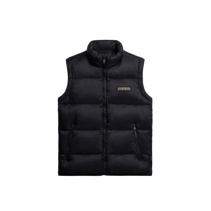 Doudoune sans manche a capuche Napapijri A Suomi black M Black Cdiscount Pret a Porter