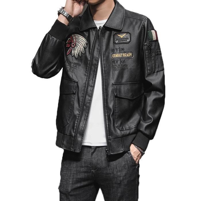 Veste de combat cuir homme outlet