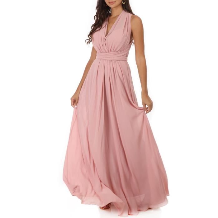 Robe soirée sales vieux rose