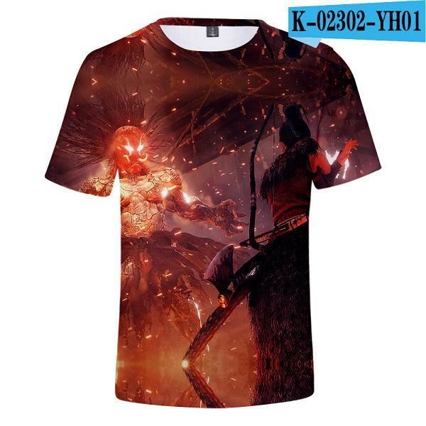T shirt COSPLAY 2021 nouveau NIOH 2 3D T shirt Manches Courtes O