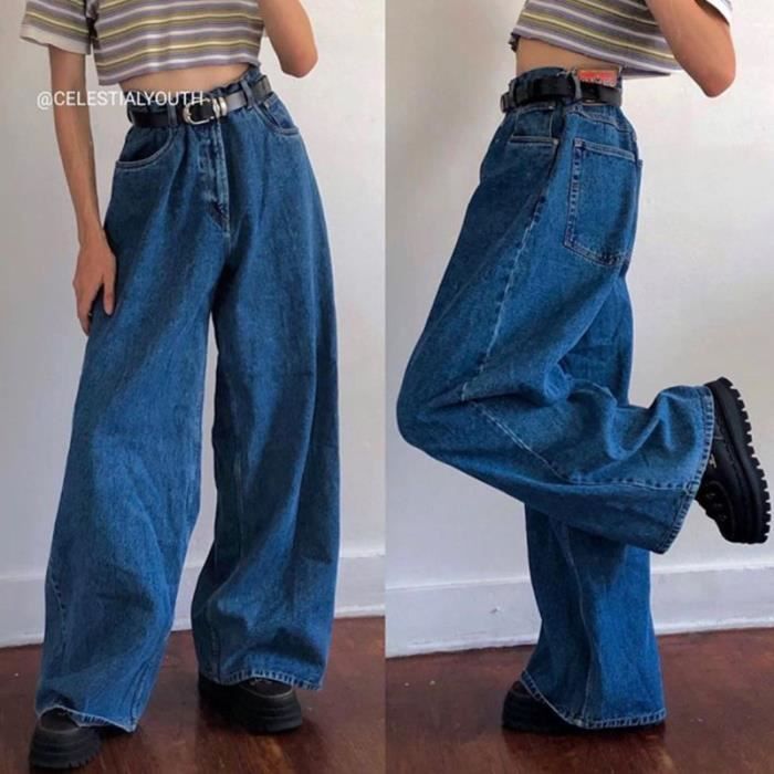 Jean Femme MISS ME Lawrence - Taille 26, Denim Foncé Vieilli Jambes évasées | Occasion Très Bon état