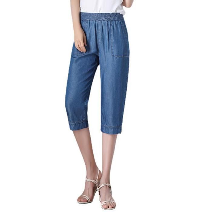 Pantacourt jean hotsell femme grande taille