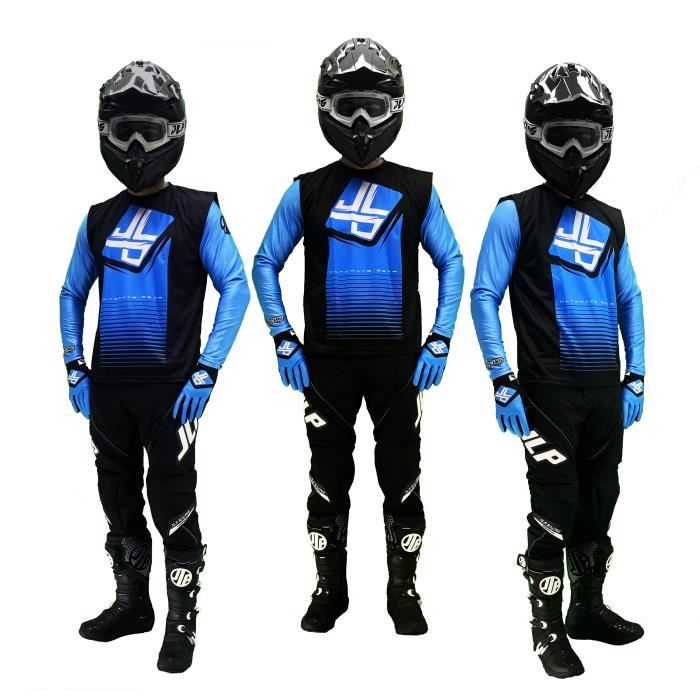 JLP RACING GANTS ENFANT MOTO CROSS QUAD VTT BMX BLEU TAILLE ENFANT VIP XXL