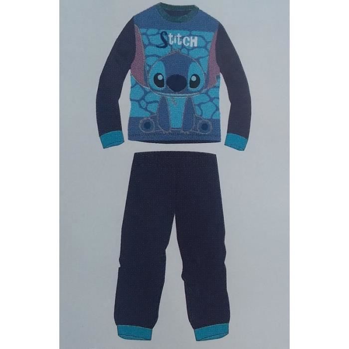 Pyjama polaire - combinaison Lilo & Stitch bleu enfant