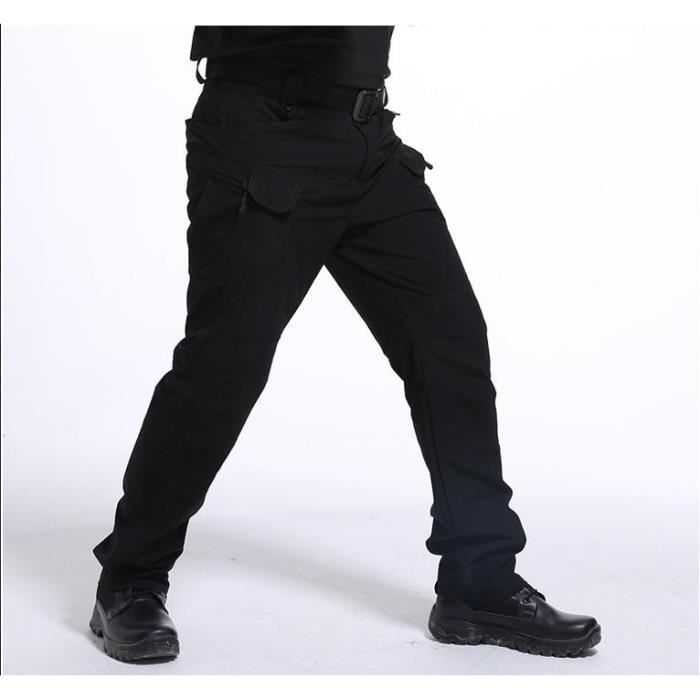 Pantalon Tactique Homme Cargo 9 Poches – Tissu Ripstop Indéchirable, Résistant Eau, Respirant – Travail, Randonnée, Construction