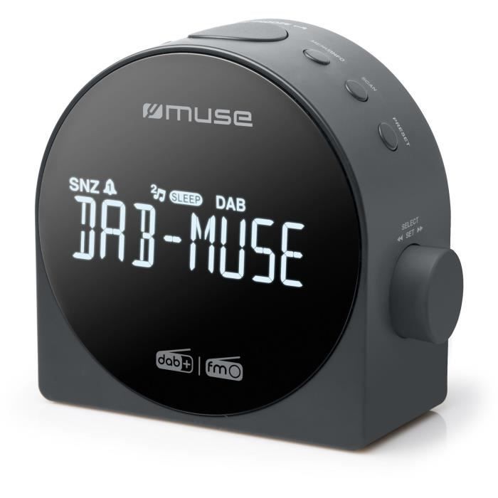 Radio-réveil DAB+ / FM MUSE M-185 CDB - Double alarme - Ecran LCD - Noir