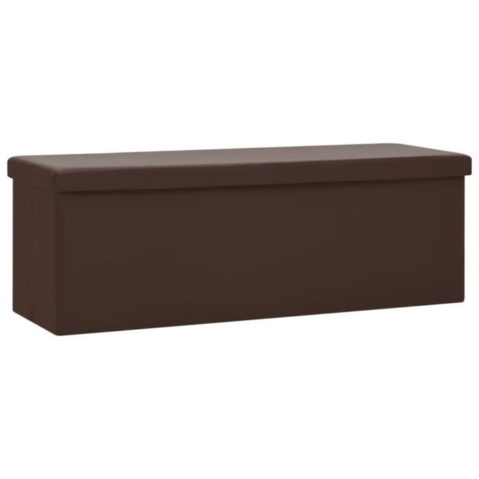 omabeta bancs coffres - banc de rangement pliable marron pvc - meubles haut de gamme - m01794