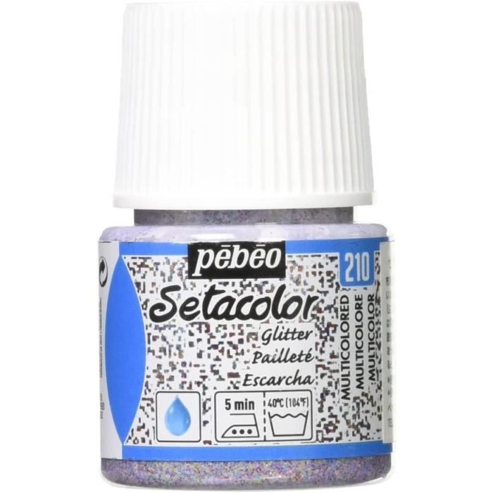 Pébéo 295046 Setacolor Opaque 1 Flacon Rouge Passion Moiré 45 ML