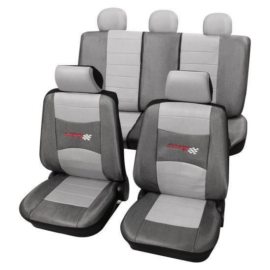 Housses De Siège Auto Tissu Gris/noir Pour Renault : Espace, Kangoo, Trafic, Master – Lot 1+1 Avant