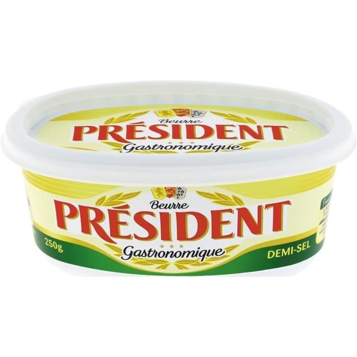 beurre demi sel 250 g president achat vente beurre beurrier presid ds 80 250g cdiscount