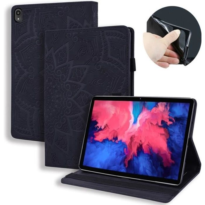 Tablette Housse Pour Lenovo Tab P11 P11 Plus 11.0 pochette etui a rabat Noir PU Cuir Support de protection Cdiscount Informatique