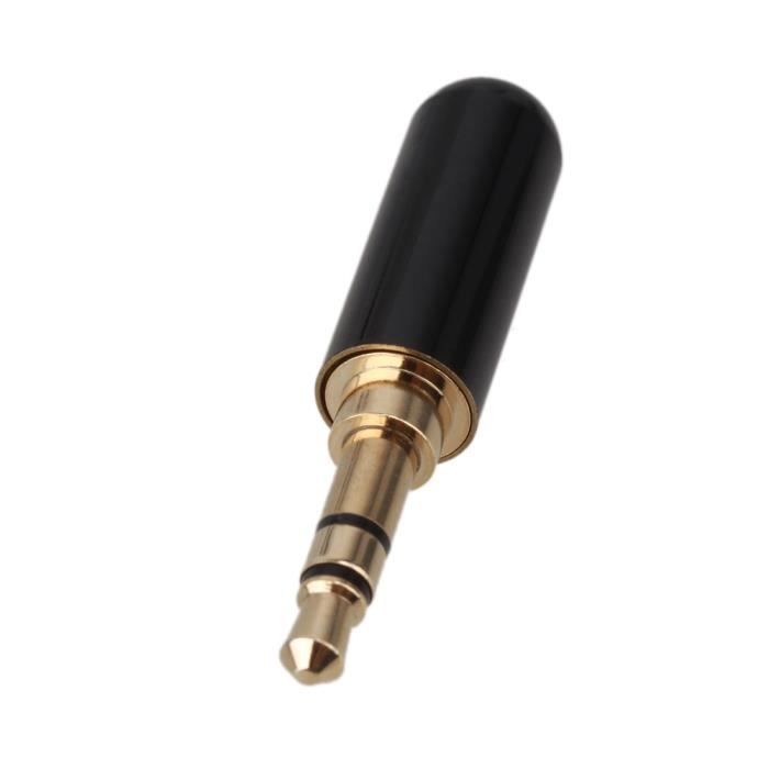 5pcs Noir 3 5mm Prise Male Mini Jack 3 Poles Stereo Reparation Connecteur Audio Achat Vente Kit Alim Electronique 5pcs Noir 3 5mm Prise Male Cdiscount