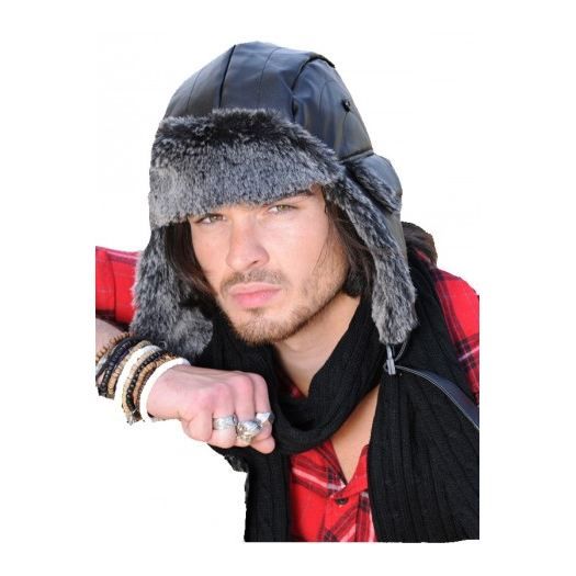 Chapka En Fausse Fourrure Noire Avec Protège-oreilles - Taille Unique, Hiver, Style Cowboy