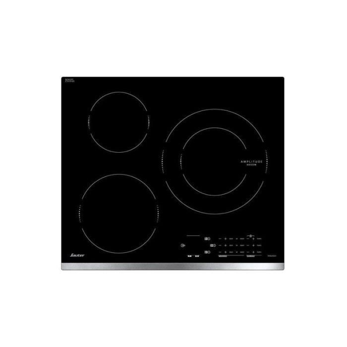 SAUTER Plaque de cuisson induction 3 foyers 4000W noir 52 Noir