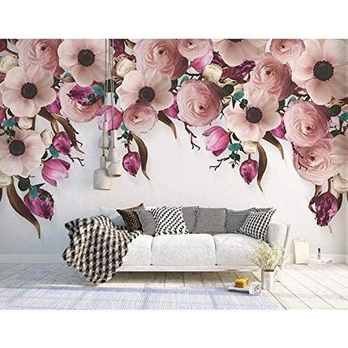 Personnalise Papier Peint 3d Americain A La Main Rose Fleur Fleur