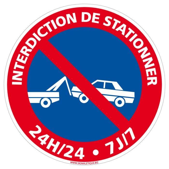 Planche de 8 panneaux autocollants Place de stationnement réservée -  Autocollants dissuasifs pour stationnement interdit à coller
