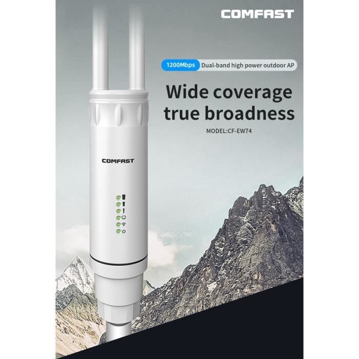 COMFAST CF-EW74 1200Mbps Double Bande 5.8G Haute Puissance ExtéRieure AP Couverture Omnidirectionnelle Point DAccèS Wifi Station