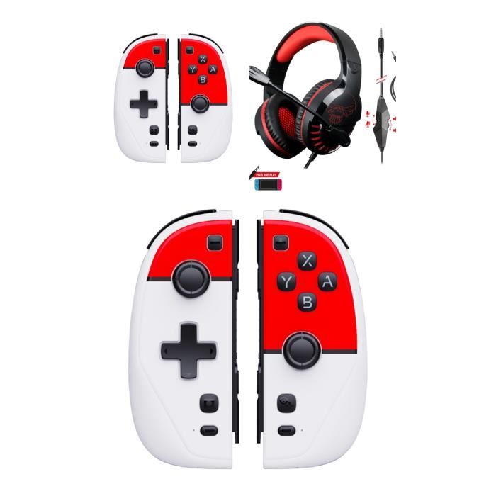 Joycons Manettes Switch Nintendo Iicon Pokeball Dragonnes V2 + Casque Switch Pro Sh3 Spirit Of Gamer - vue 2