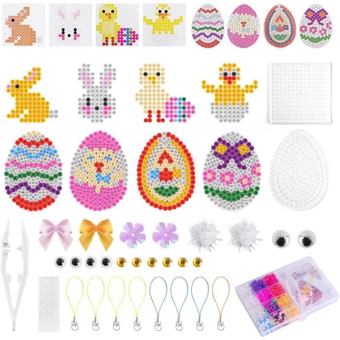 Homgaty Lot de 5000 perles à repasser de 5 mm avec plaque enfichable, 16 motifs, papier à repasser, pendentifs et accessoires de bricolage, artisanat, pour enfants, cadeau (véhicules, 5 mm
