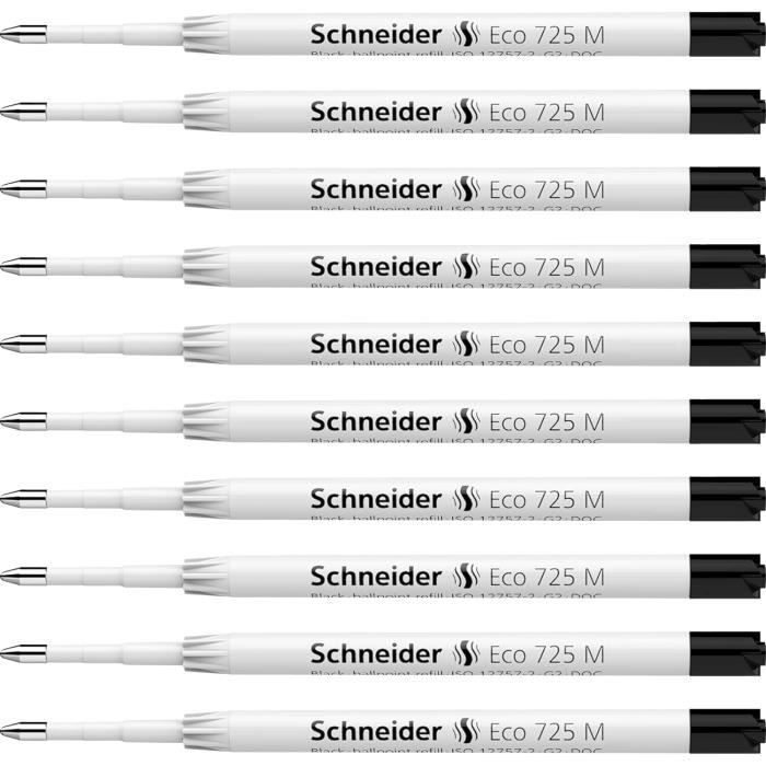 Schneider Kugelschreiber-Minen – 3er Pack, Schwarz, Dokumentenecht, Für Office & Fave Stifte