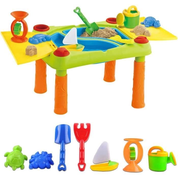 Table De Jeau Sable Et Eau Caterpillar - Avec 3 Engins De Chantier - Pour Enfants Dès 18 Mois
