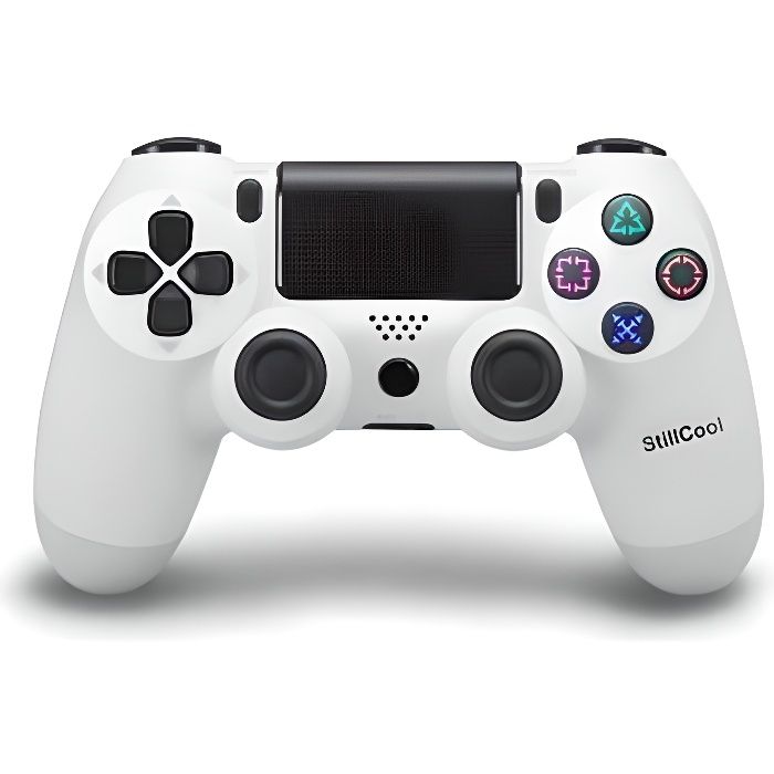 stillcool manette ps4 sans fil pour controleur de jeux gamepad blanc joystick bluetooth gaming cdiscount informatique
