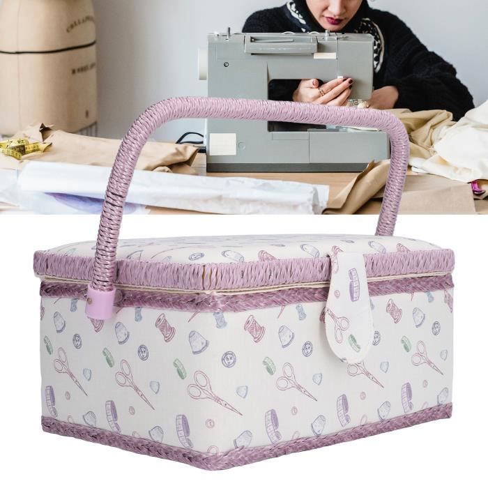 Panier À Couture Domestique Panier À Couture Artisanal En Tissu, Boîte De Rangement D'Aiguilles
