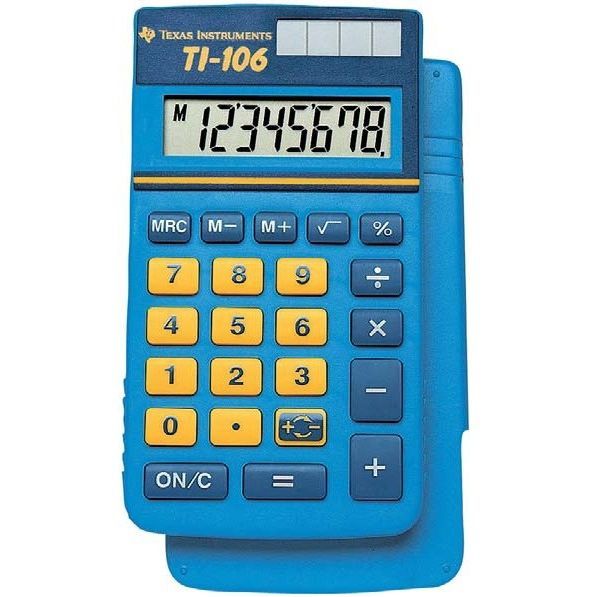 TEXAS INSTRUMENTS Calculatrice 4 Opérations TI-106II - Bleu