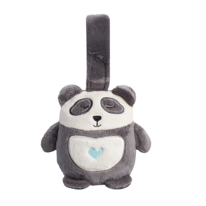 Peluche musicale de voyage Mini GroFriend - Pippo le Panda - TOMMEE TIPPEE - 12.6x11x9.5 cm - Noir