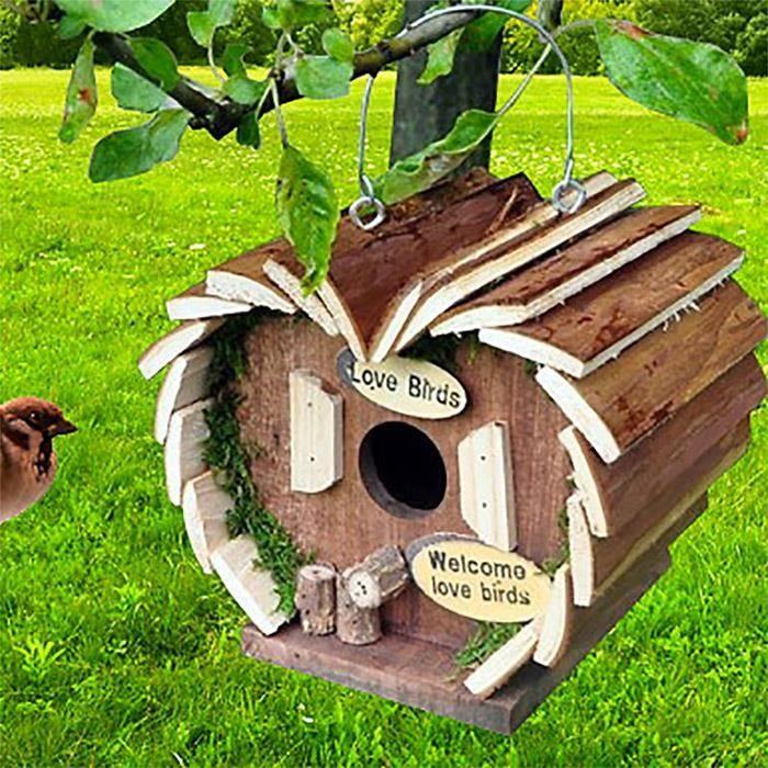 Nichoir pour Oiseaux - Maison à Oiseaux en Bois - Love Birds ...