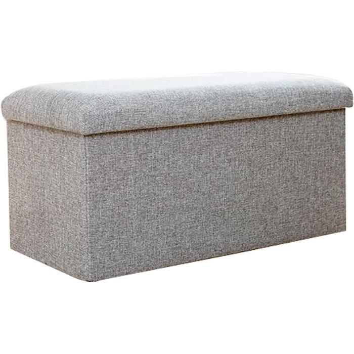 Banc De Rangement Pliable Bonlife Velours Vert - Coffre à Jouets Et Repose-pieds