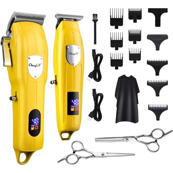 Tondeuse 3-en-1 Homme Professionnelle USB - Barbe, Cheveux, Corps & Nez - Avec écran LCD