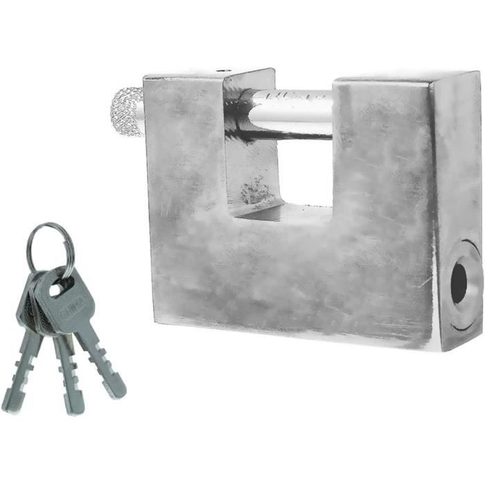 Cadenas Acier Blindé 90 Mm DIEMER - Pour Conteneur, Entrepôt, Volet, Avec 5 Clés