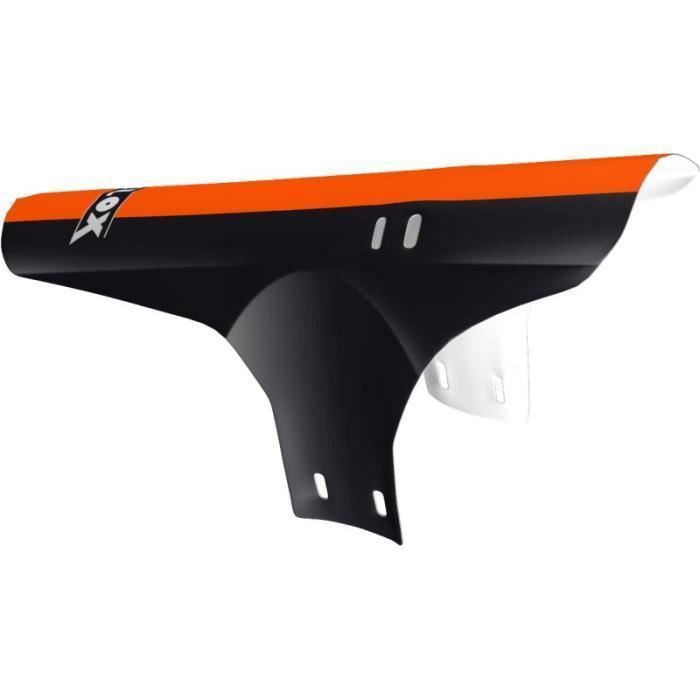 Garde boue vélo VELOX - avant collier noir et orange