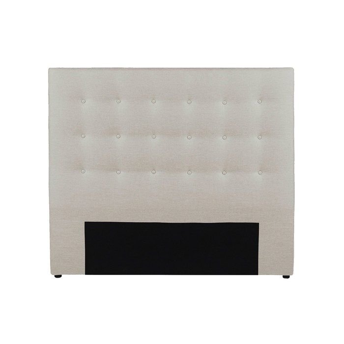 Tête de lit capitonnée - 140 cm - Tissu - Beige - FRANCESCO