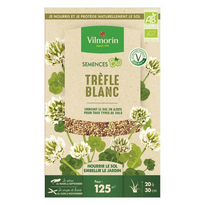 Comparer les prix de Graines de Trefle Blanc BIO , boite de 375 grs-