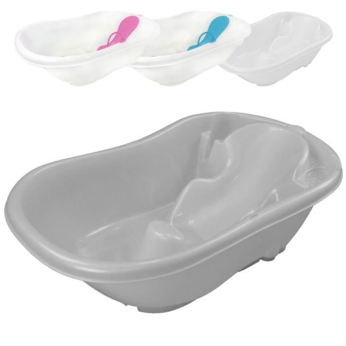 Baignoire Bebe Avec Transat De Bain Vidange Gris Cdiscount Puericulture Eveil Bebe