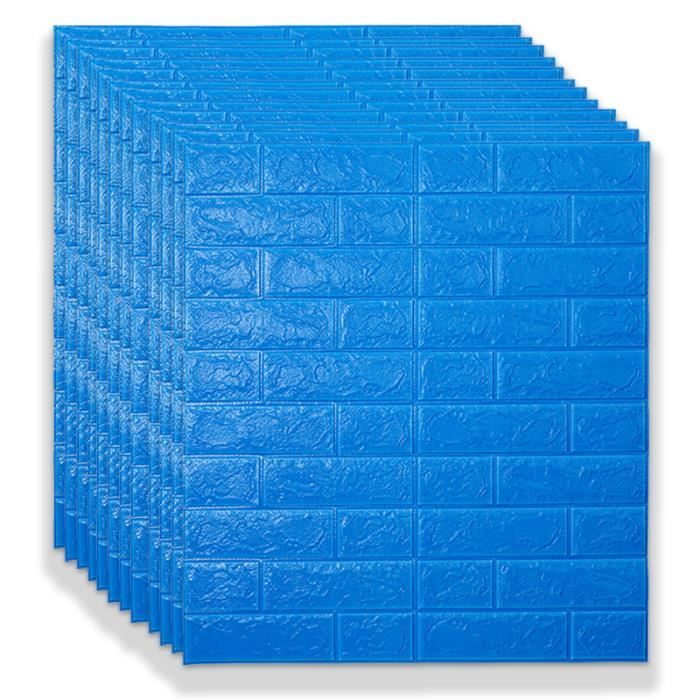 Lot De 20 Panneaux Muraux 3D Autocollants - Mousse PE, Insonorisants, 35x35 Cm