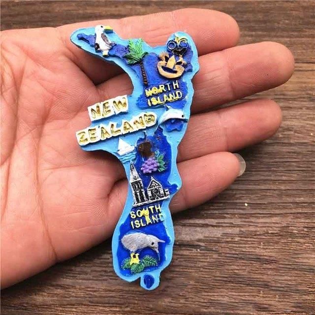 Zealand mapAimants de réfrigérateur de nouvelle zélande