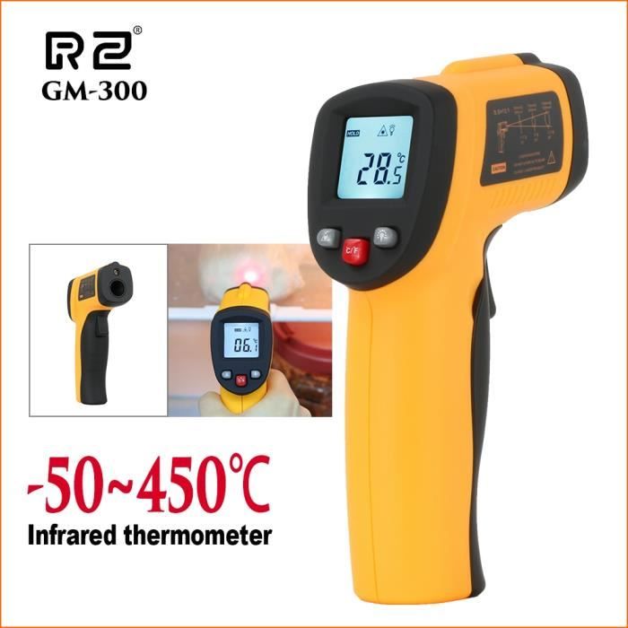 Thermomètre Infrarouge Numérique Laser Sans Contact Pistolet Température  GM300