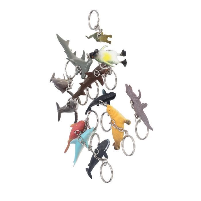 Tacobear 12 Pièces 14cm Animaux de la Jungle Mini Peluche Porte-clés Petite Décoration Jouet