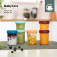 Babymoov Babybols en verre - Multiset - Pots de conservation hermétiques 4x100 ml + 4x220 ml-1