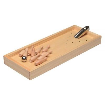 MINI BOWLING DE TABLE en Bois - Jeu d'Adresse Bureau / Apéro - Complet - Jeux & Jouets