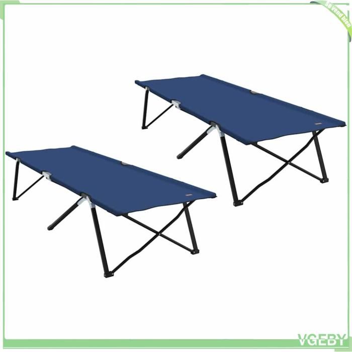 Aktive Lit de Camping Pliant Léger Acier Bleu | Trekkinn Aktive Lit de Camping Pliant Léger Acier Bleu | Trekkinn