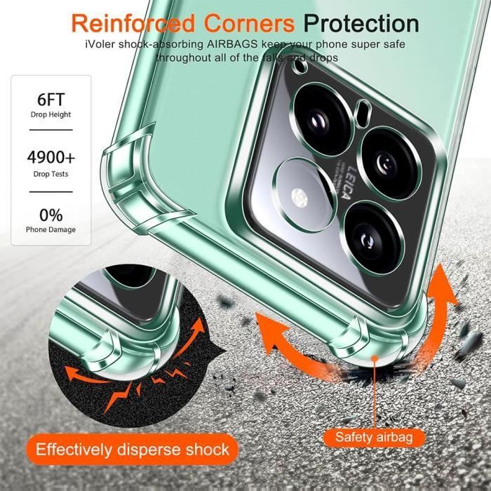 3mk Coque Antichoc Transparente Pour Xiaomi 14T Pro - Plastique Rigide Avec Bords Surélevés