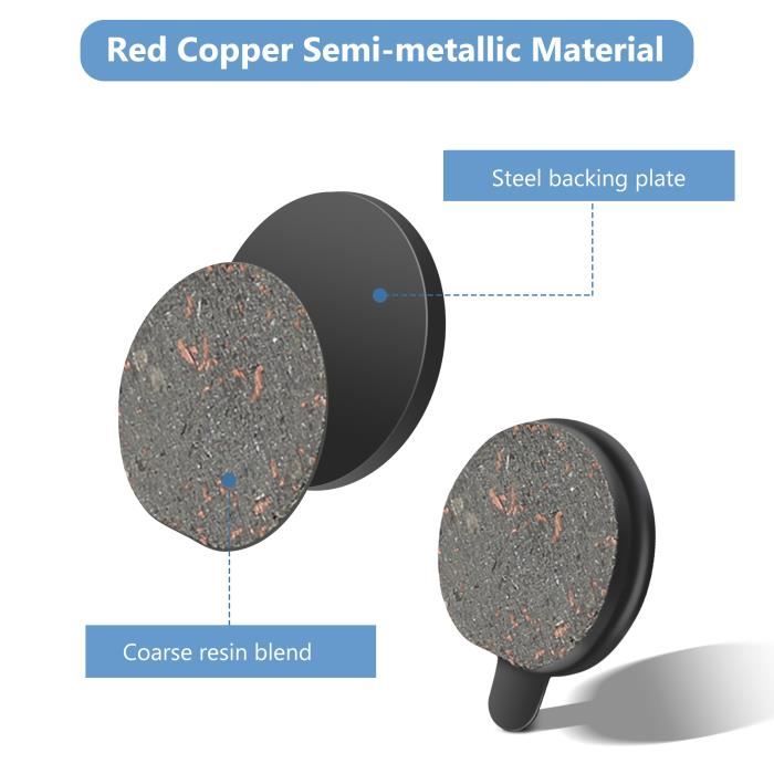 Plaquettes De Frein Céramique Konuooer Pour Trottinette M365 Pro/Pro 2 – 4 Pièces (2 Paires), Diamètre 18,5 Mm, Réduction Du Bruit Et Longue Durée