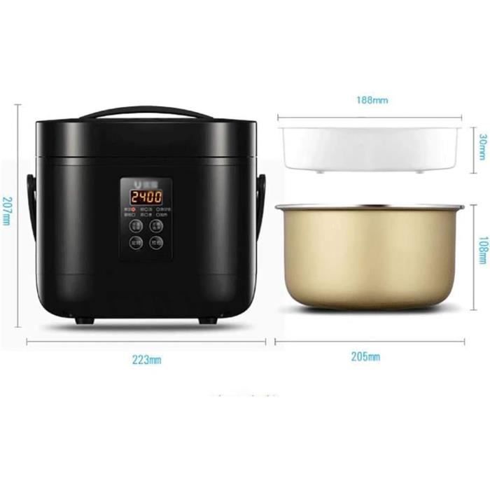 Cuiseur À Riz (2-5L) Double Réservoir Multifonctionnel En Acier