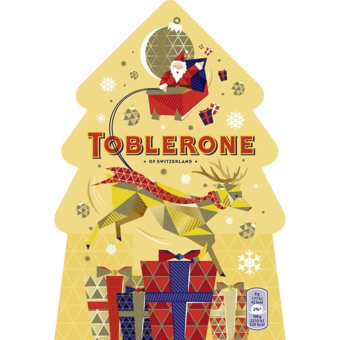 TOBLERONE - Assortiment de Chocolats de Noël - Boîte sapin de 144 g -  Cdiscount Au quotidien