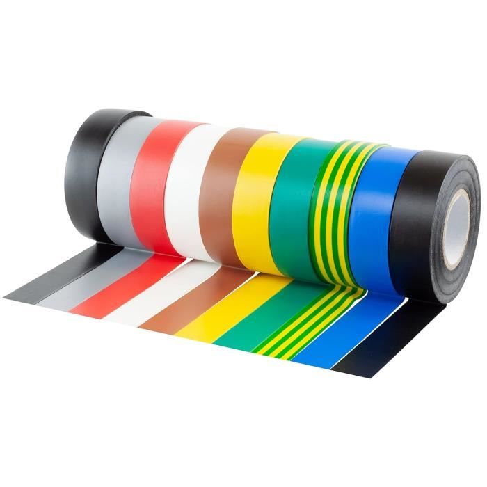 Lot De 10 Rouleaux De Ruban Adhésif Isolant En Pvc Pour Isoler, Réparer — free download